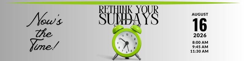New Sunday Gathering times at Grace Point Church begin on August 16, 2026.