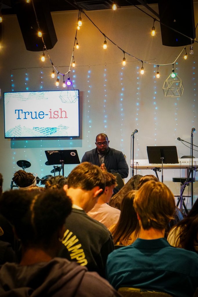 Youth pastor teaching at Grace Point Church